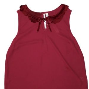 Velvet Red Tank Top